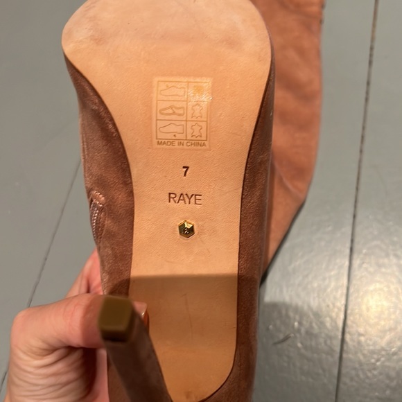 Dusty Pink Suede Ray over the knee Boots - Picture 2 of 2